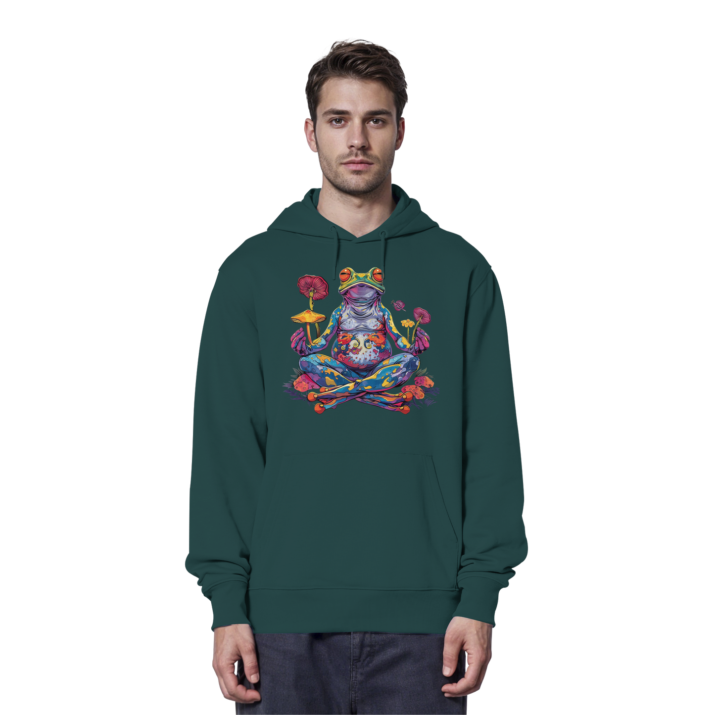 Spiritueller Frosch - Organic Hoodie