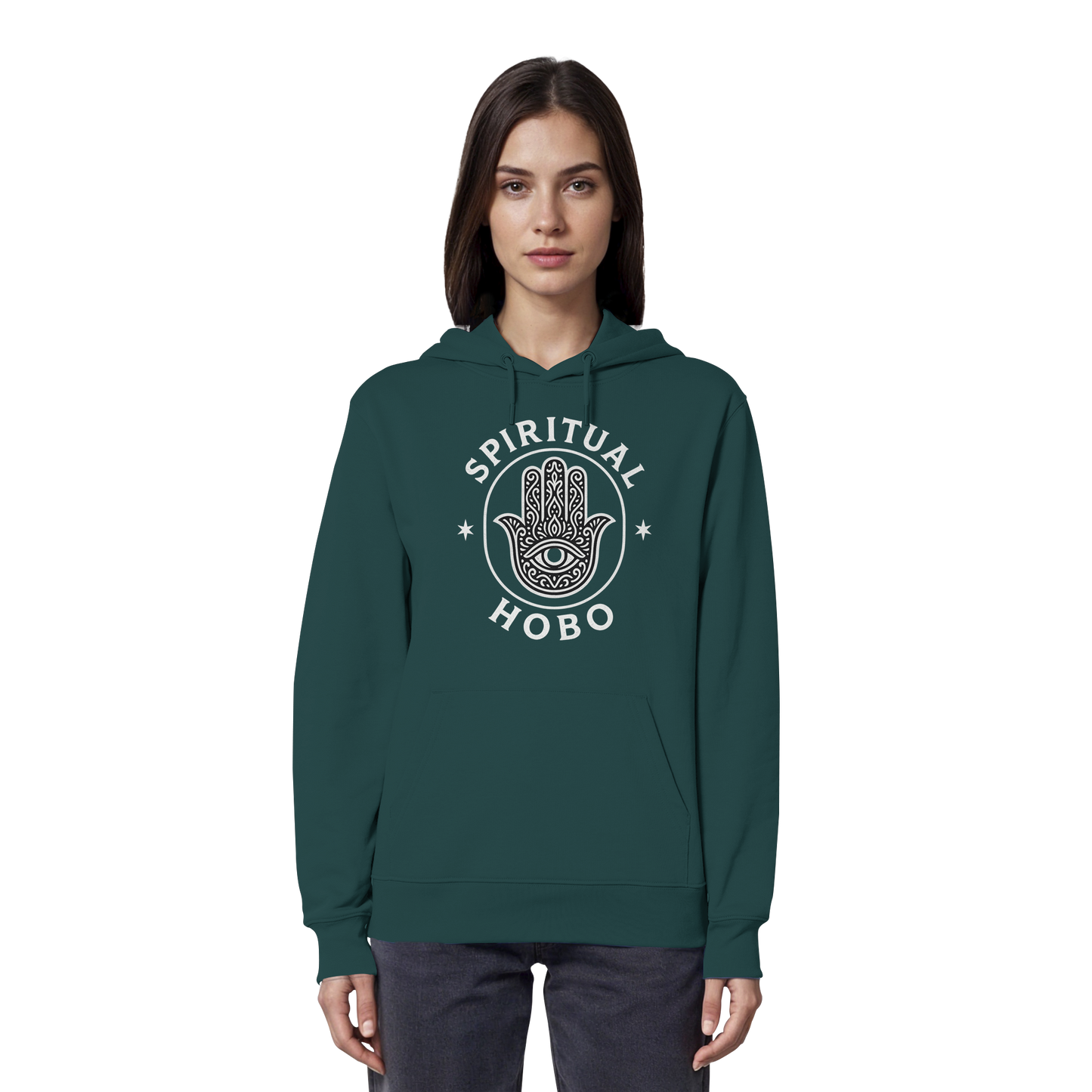 Spiritual Hobo Hamsa - Organic Hoodie