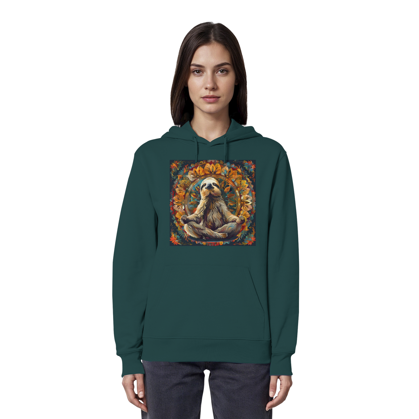 Meditierendes Faultier - Organic Hoodie