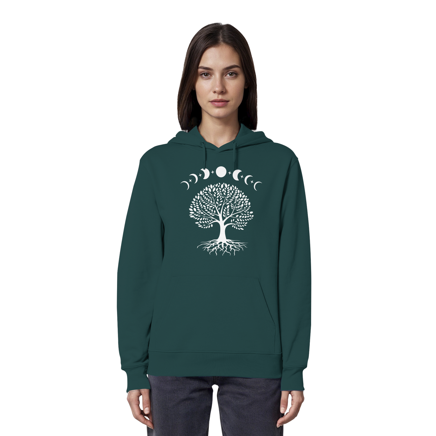 Mondphasen Lebensbaum - Organic Hoodie