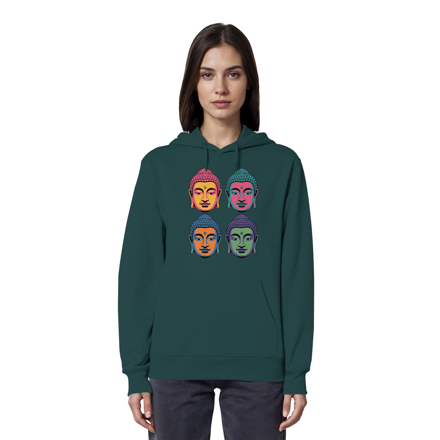 Buddha Köpfe Pop Art - Organic Hoodie