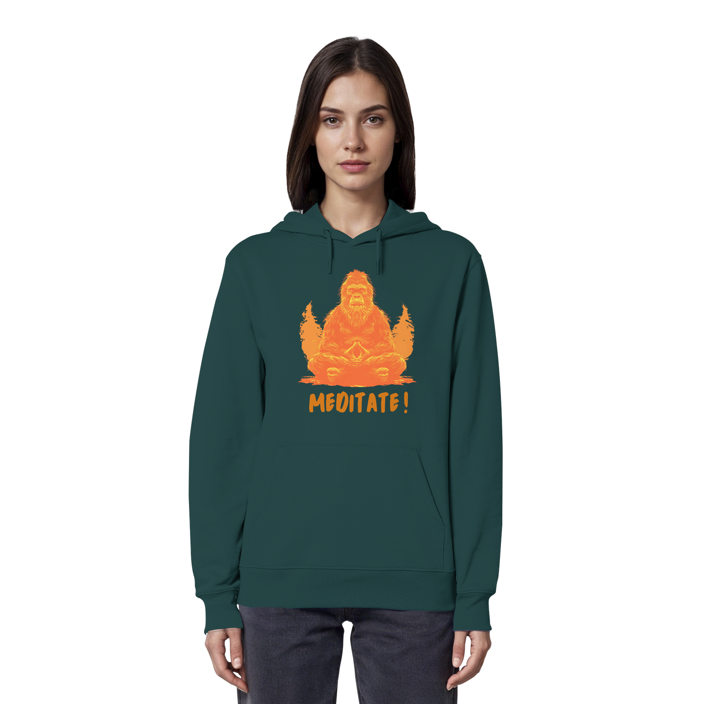 BigFoot Meditation Orange - Organic Hoodie