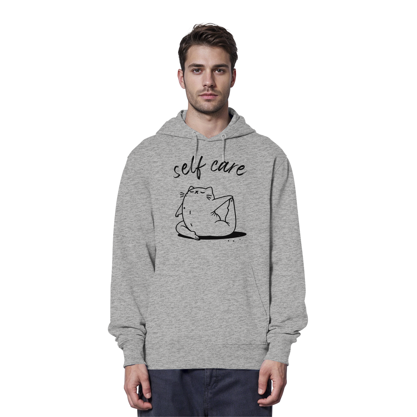 Selfcare Yoga Katze - Organic Hoodie