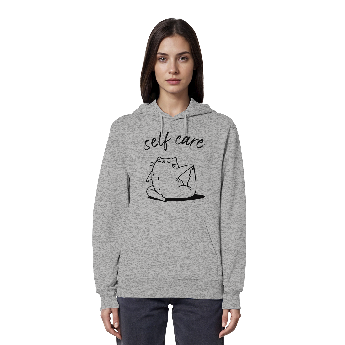 Selfcare Yoga Katze - Organic Hoodie