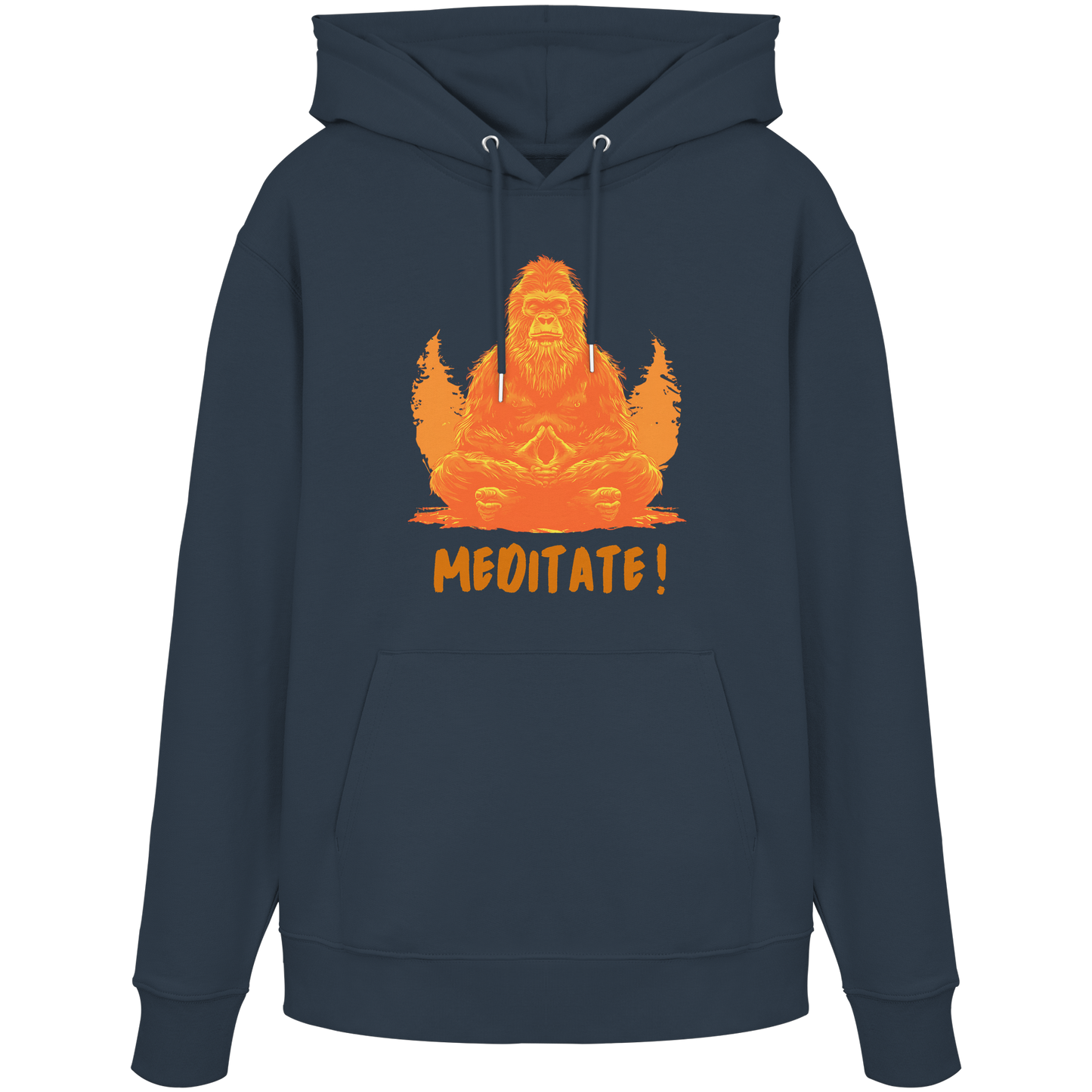 BigFoot Meditation Orange - Organic Hoodie