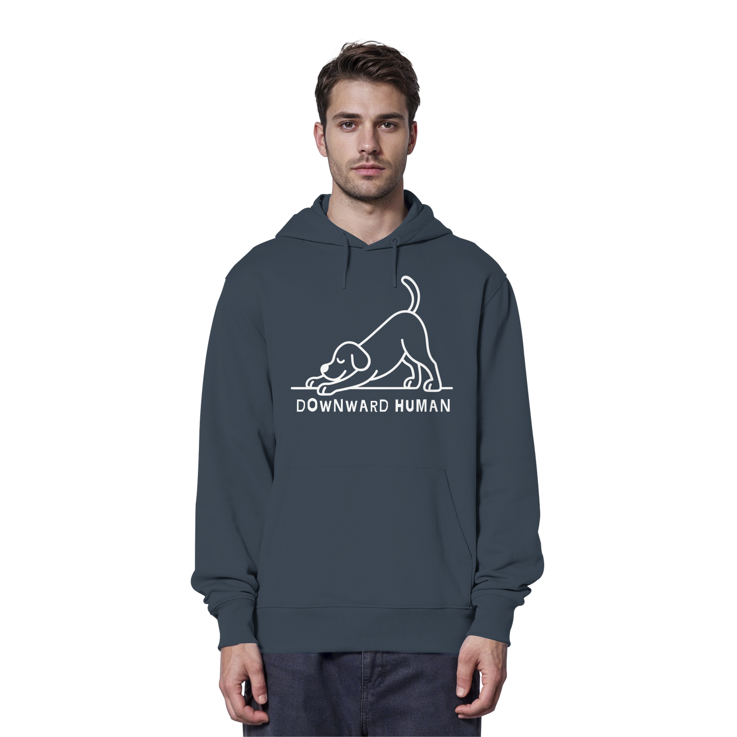 Downward Human Yoga Dog - Organic Hoodie