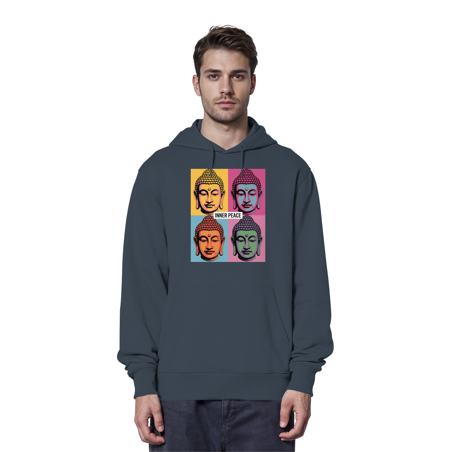 Inner Peace Pop Art Buddha - Organic Hoodie