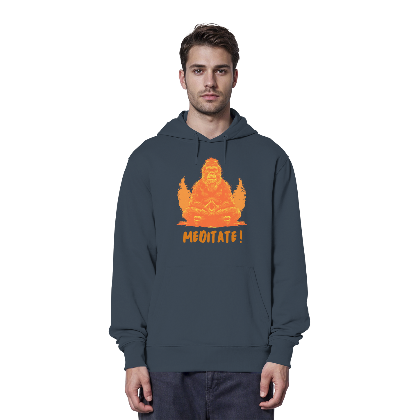 BigFoot Meditation Orange - Organic Hoodie