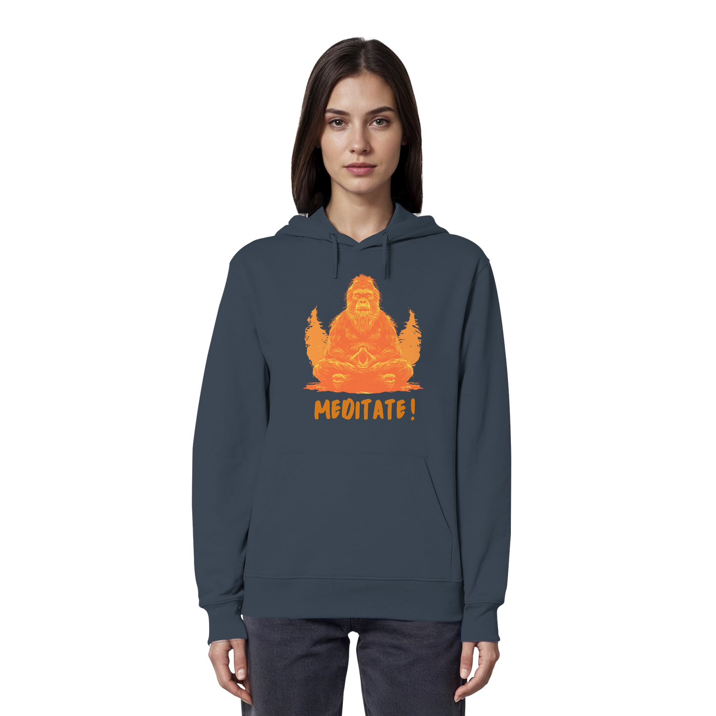 BigFoot Meditation Orange - Organic Hoodie