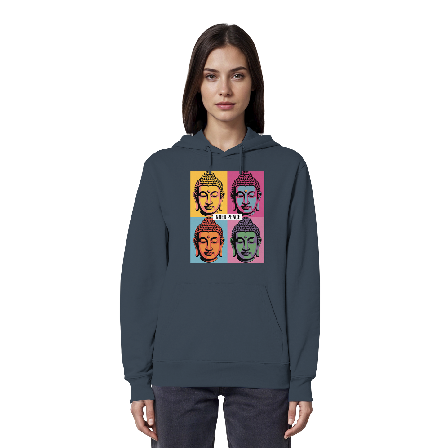 Inner Peace Pop Art Buddha - Organic Hoodie
