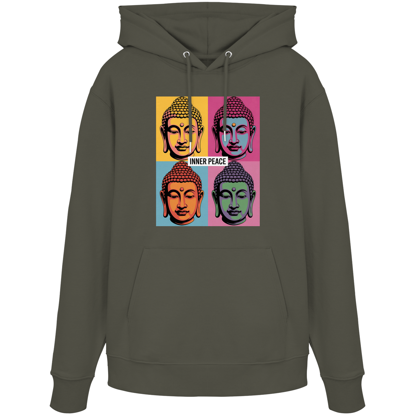 Inner Peace Pop Art Buddha - Organic Hoodie