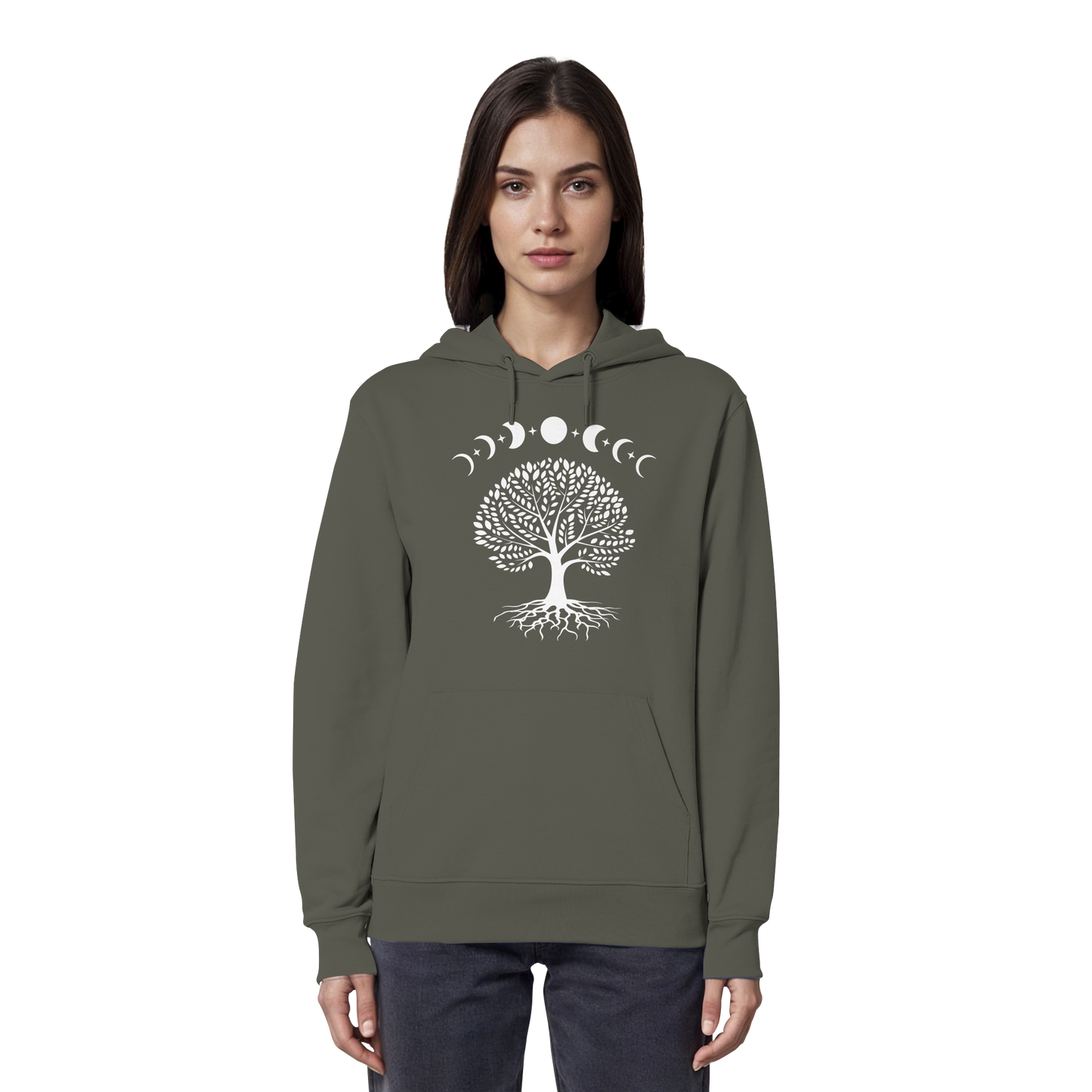 Mondphasen Lebensbaum - Organic Hoodie