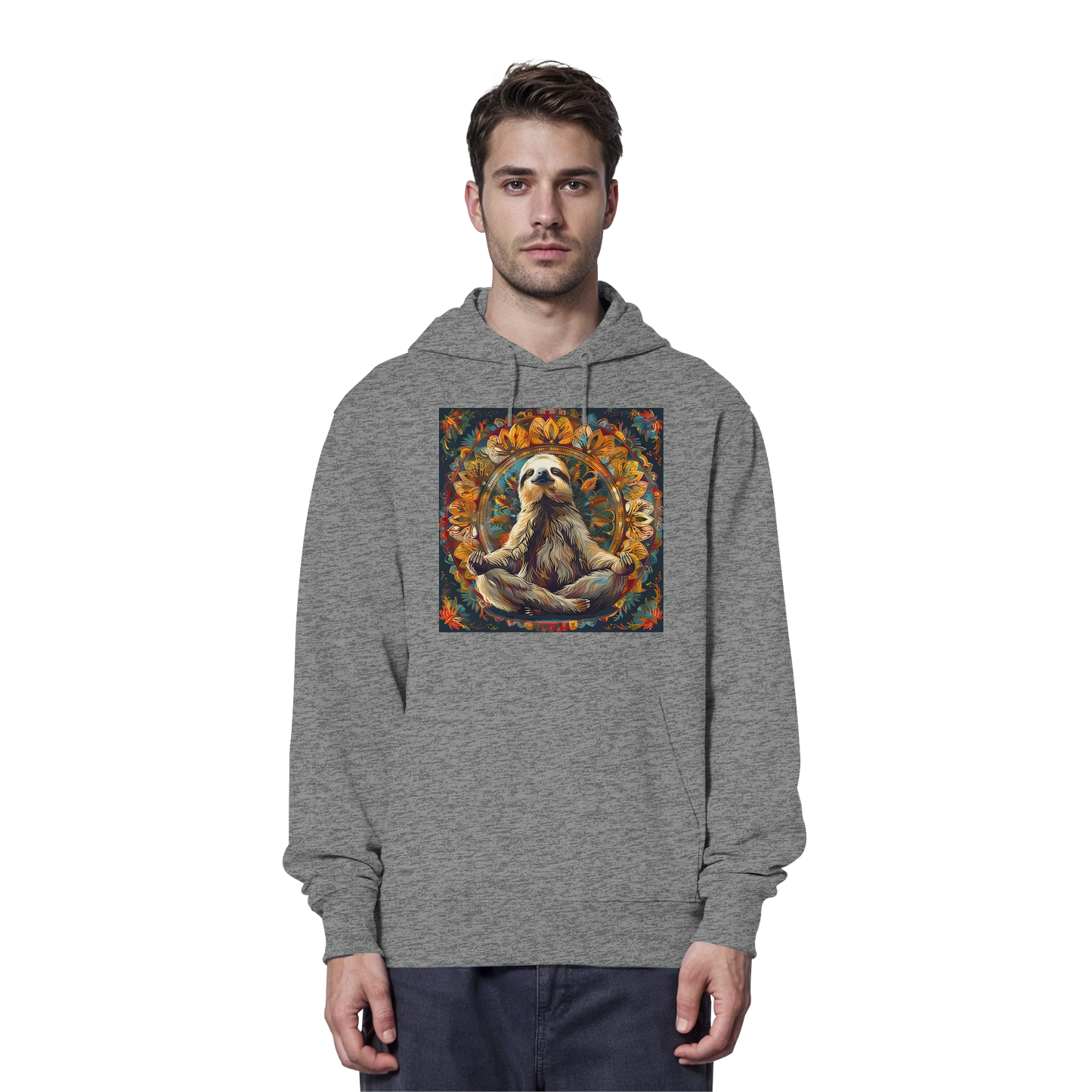 Meditierendes Faultier - Organic Hoodie