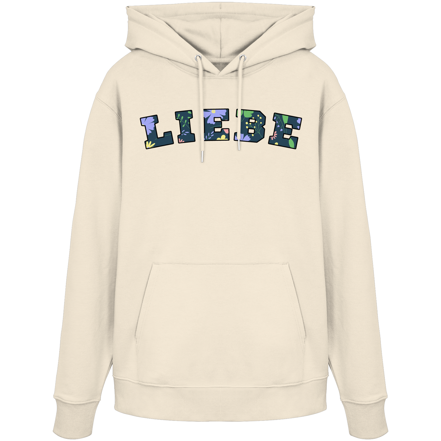 Liebe Floral Pattern - Organic Hoodie