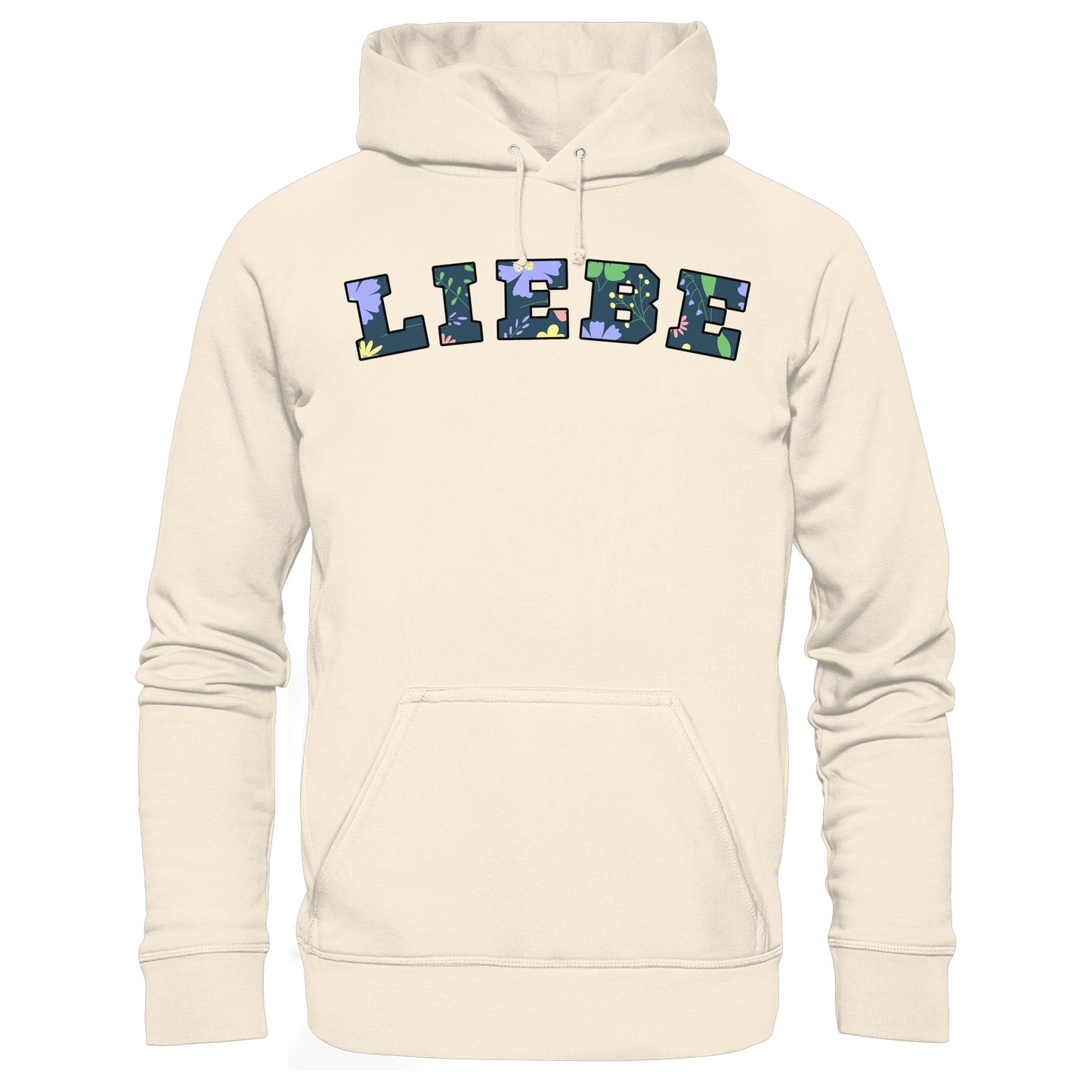 Liebe Floral Pattern - Organic Hoodie