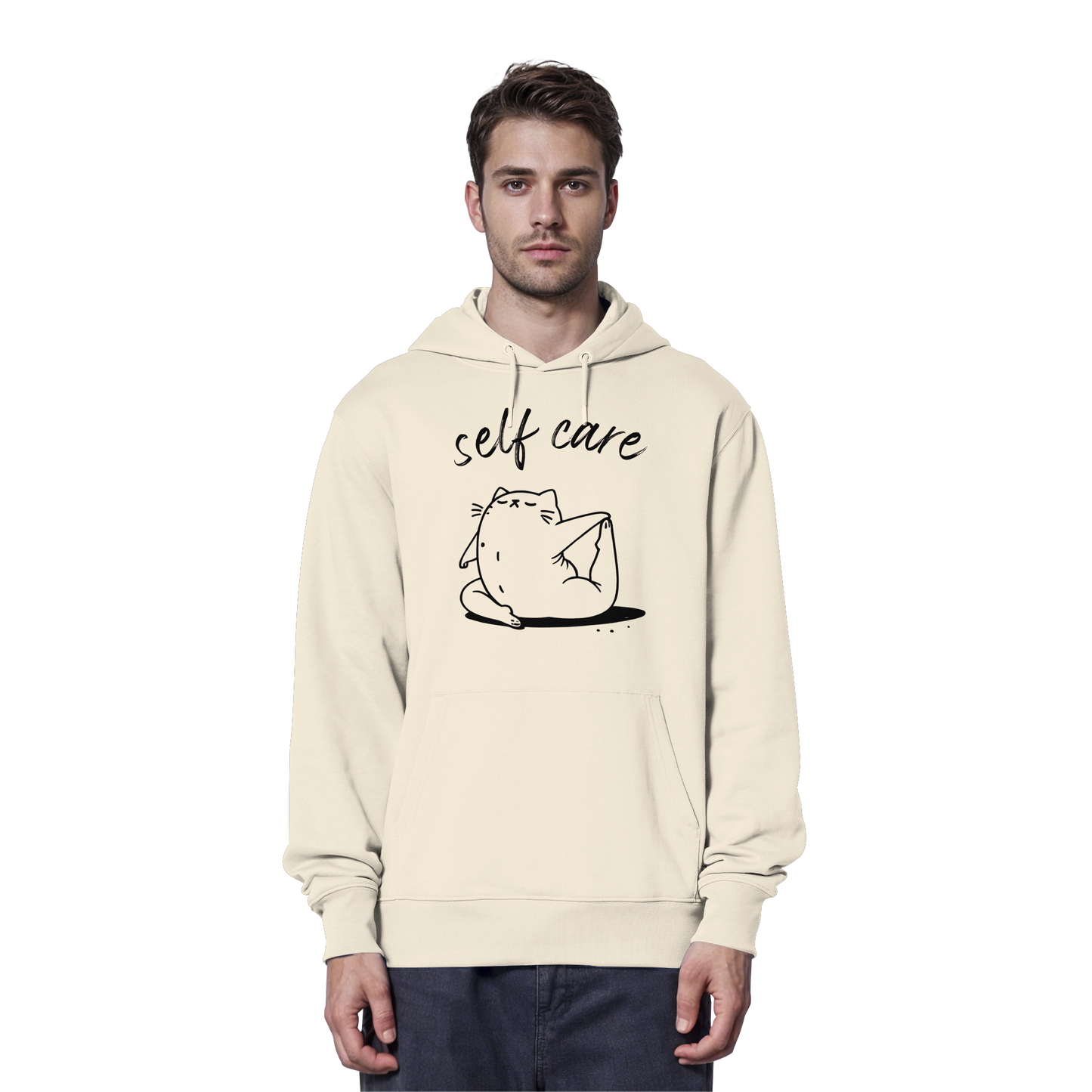 Selfcare Yoga Katze - Organic Hoodie