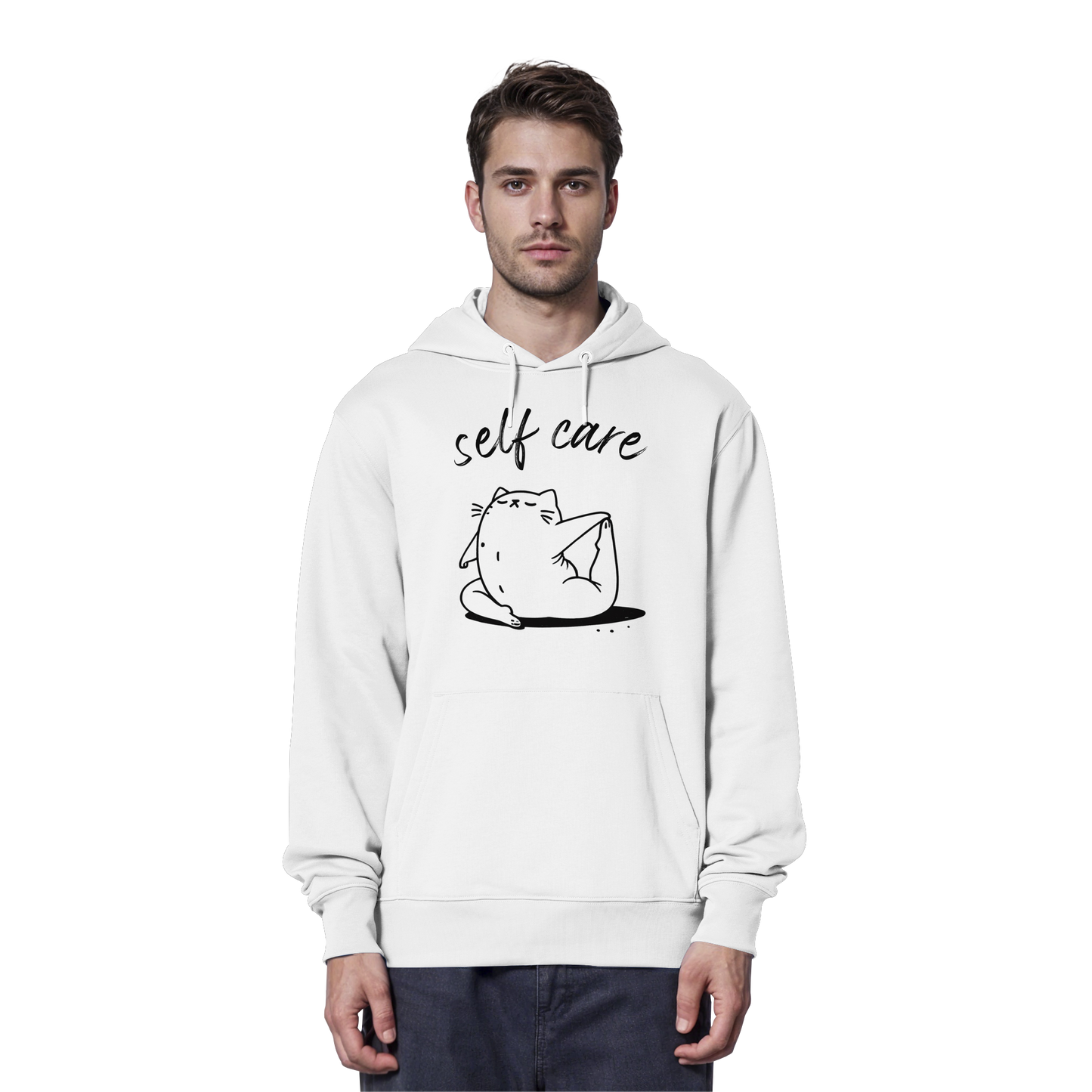 Selfcare Yoga Katze - Organic Hoodie