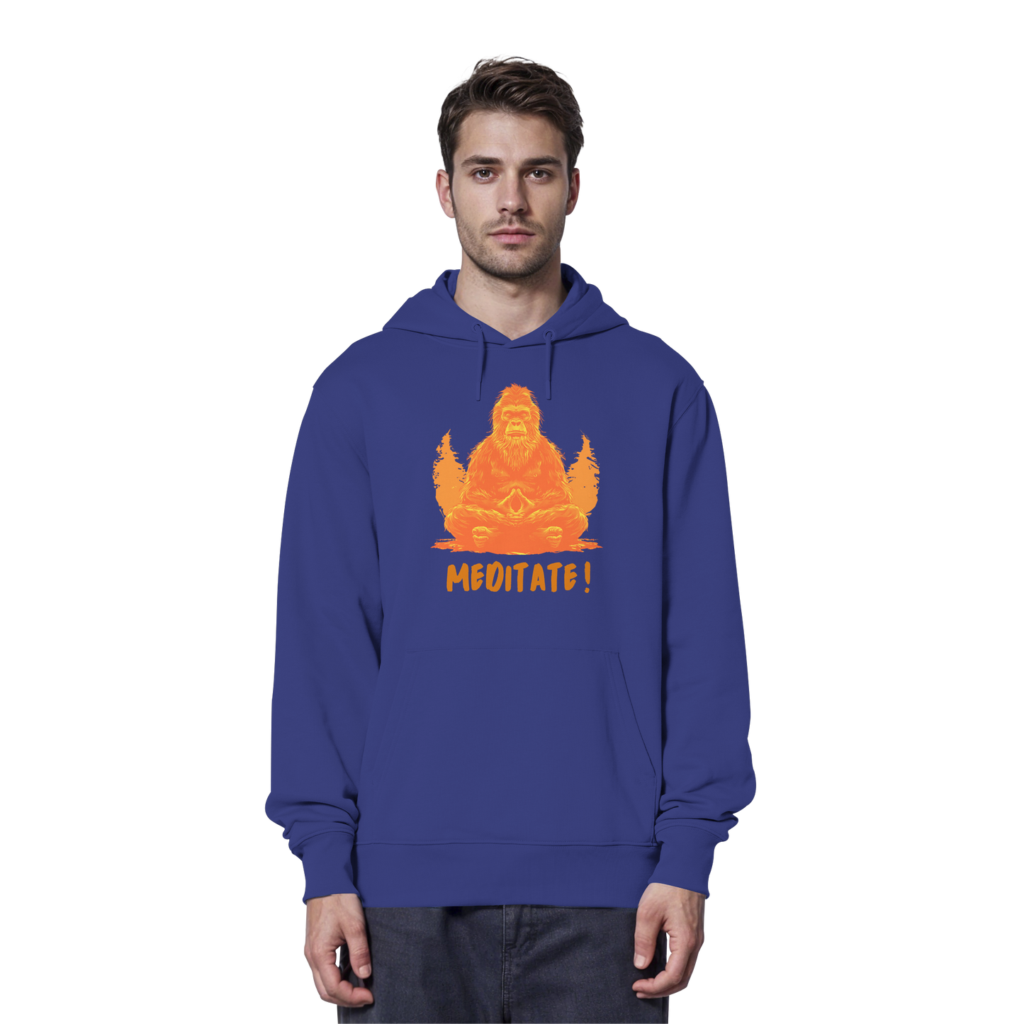 BigFoot Meditation Orange - Organic Hoodie