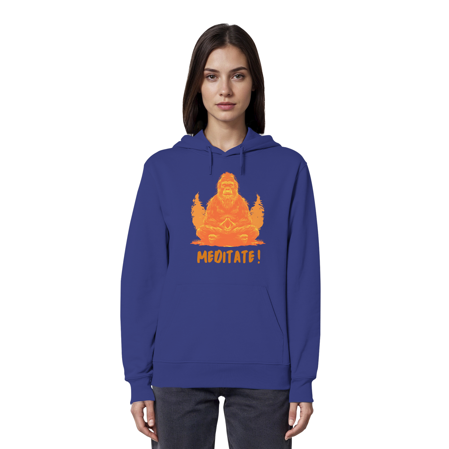 BigFoot Meditation Orange - Organic Hoodie