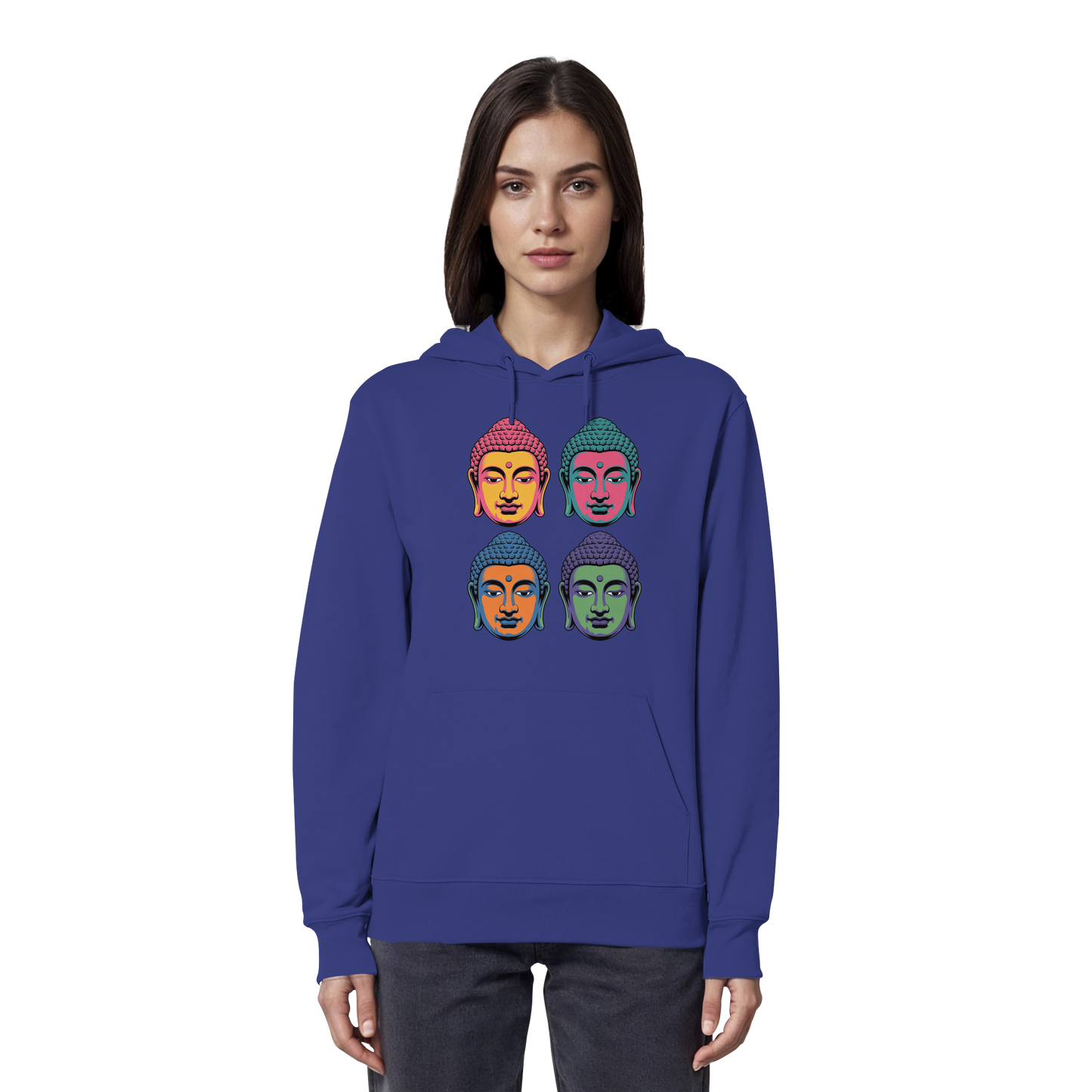 Buddha Köpfe Pop Art - Organic Hoodie