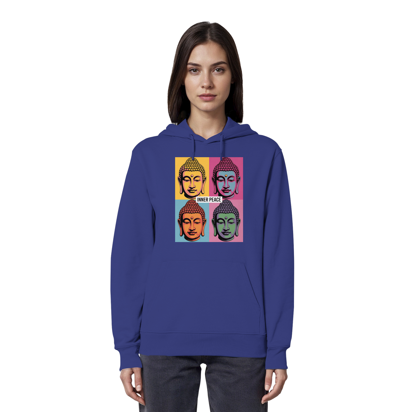 Inner Peace Pop Art Buddha - Organic Hoodie