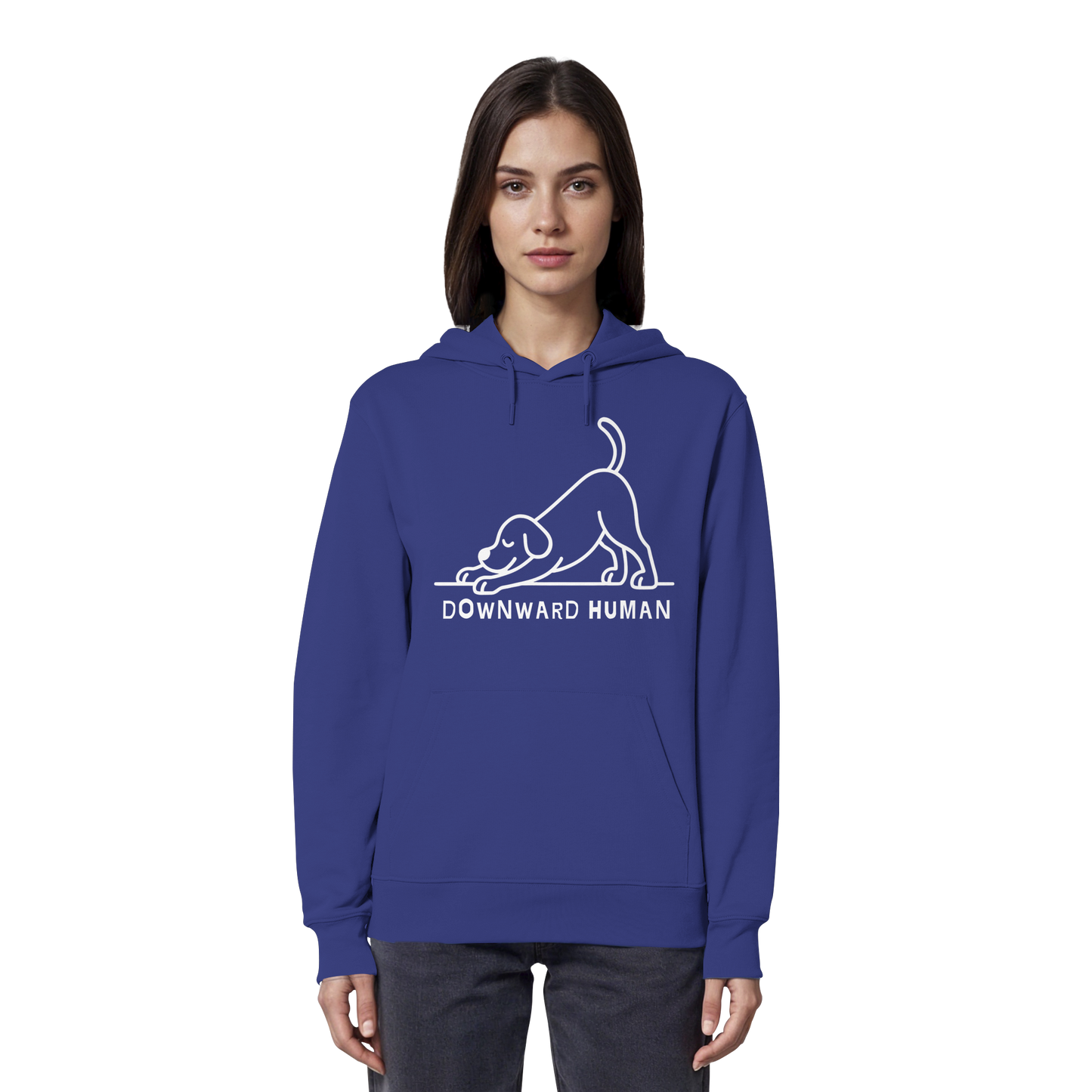 Downward Human Yoga Dog - Organic Hoodie