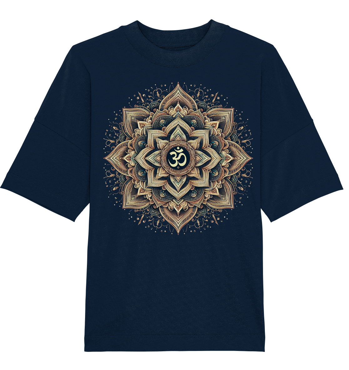 Boho Mandala mit Om - Organic Oversize Shirt