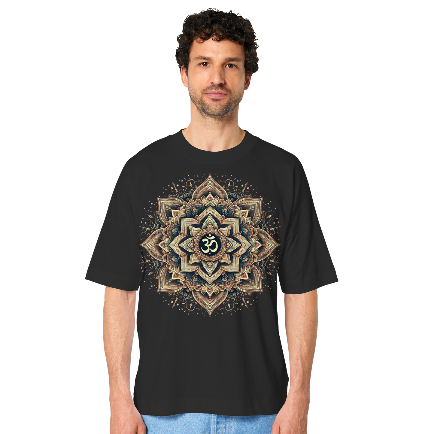 Boho Mandala mit Om - Organic Oversize Shirt