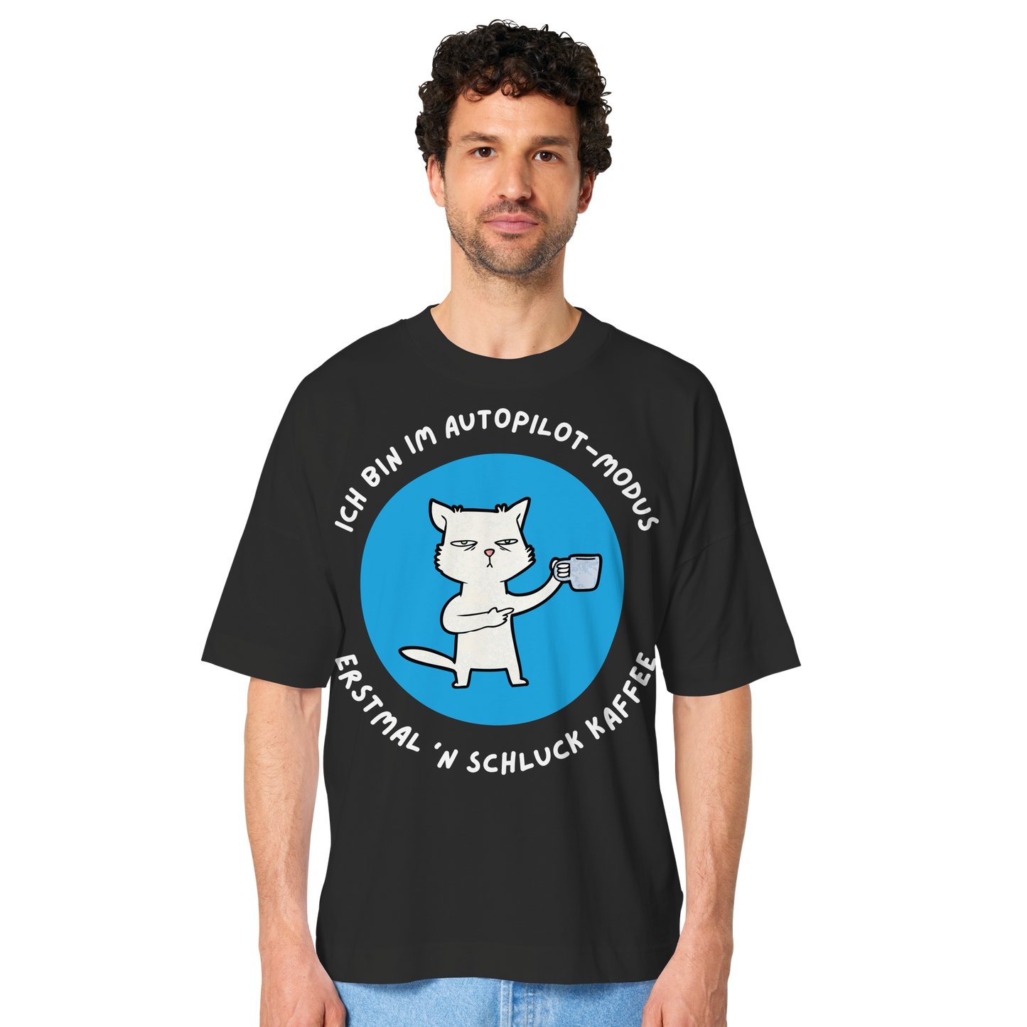 Kaffee Katze - Organic Oversize Shirt