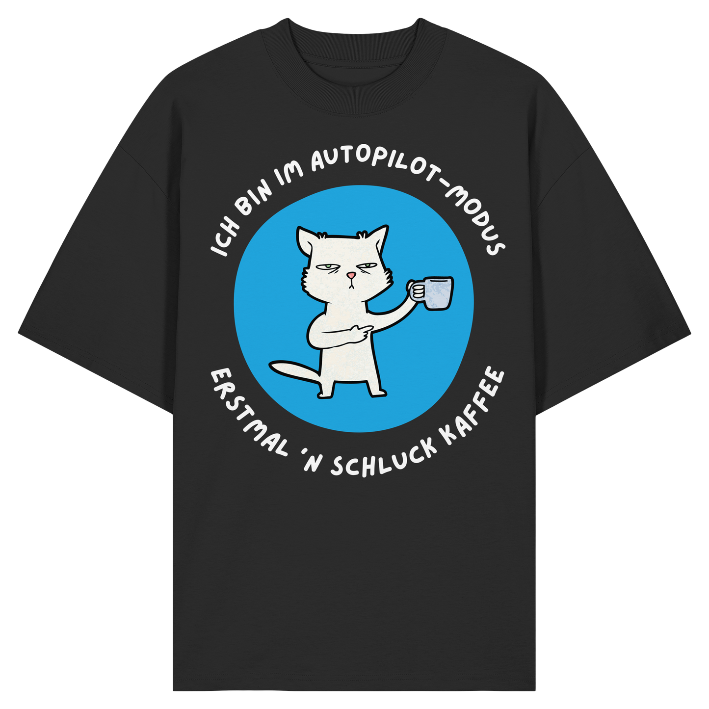 Kaffee Katze - Organic Oversize Shirt