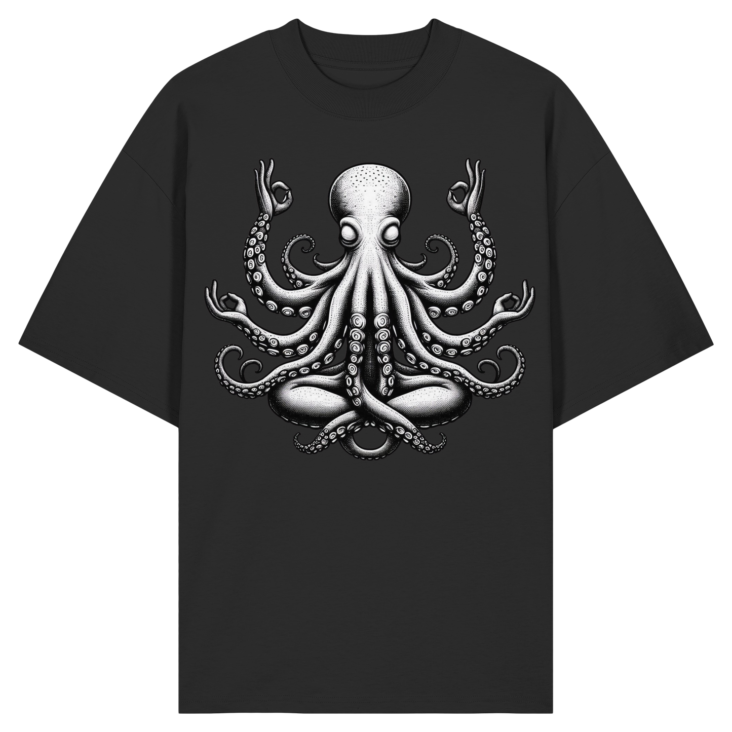 Oktopus in Meditation - Organic Oversize Shirt