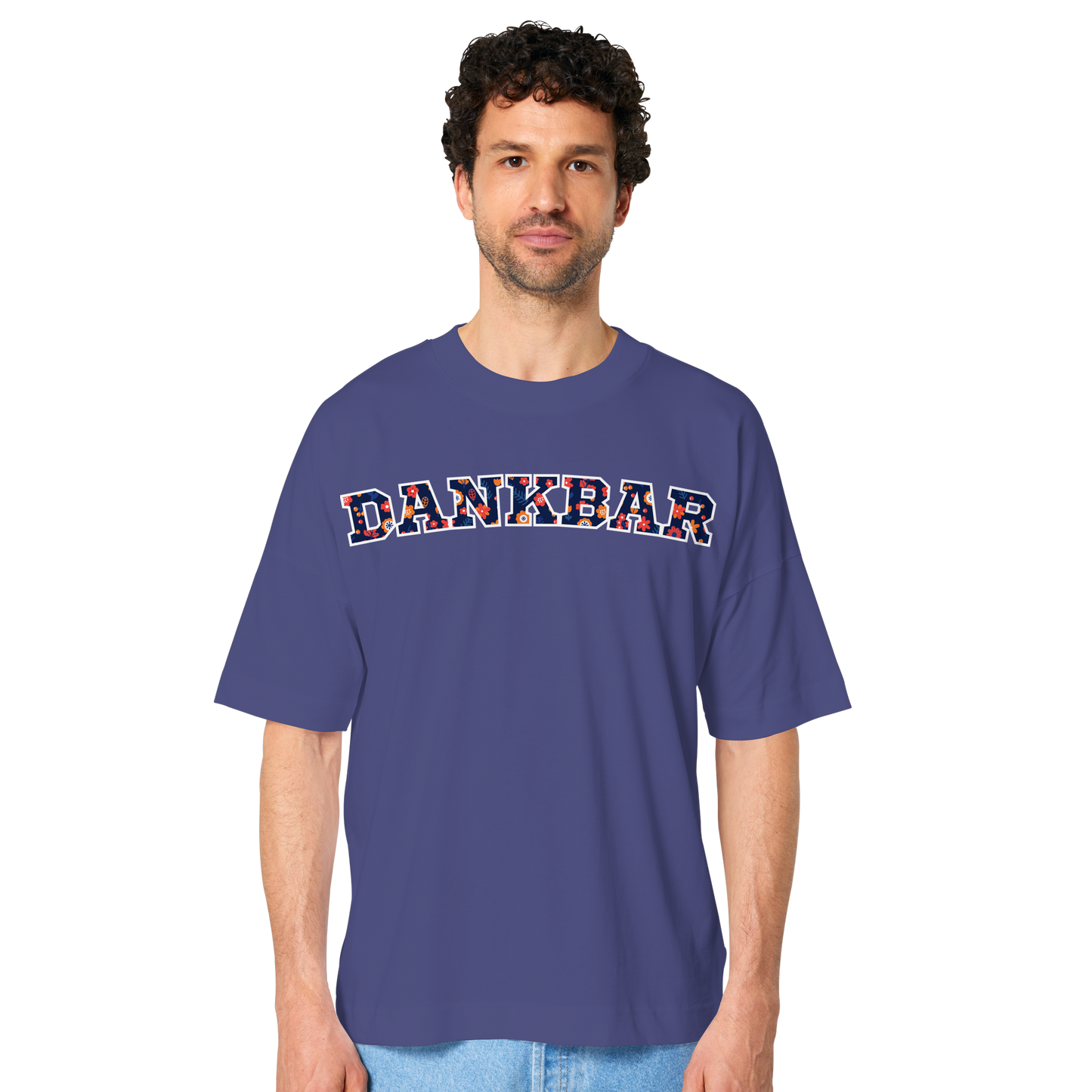 DANKBAR Floral Pattern - Organic Oversize Shirt