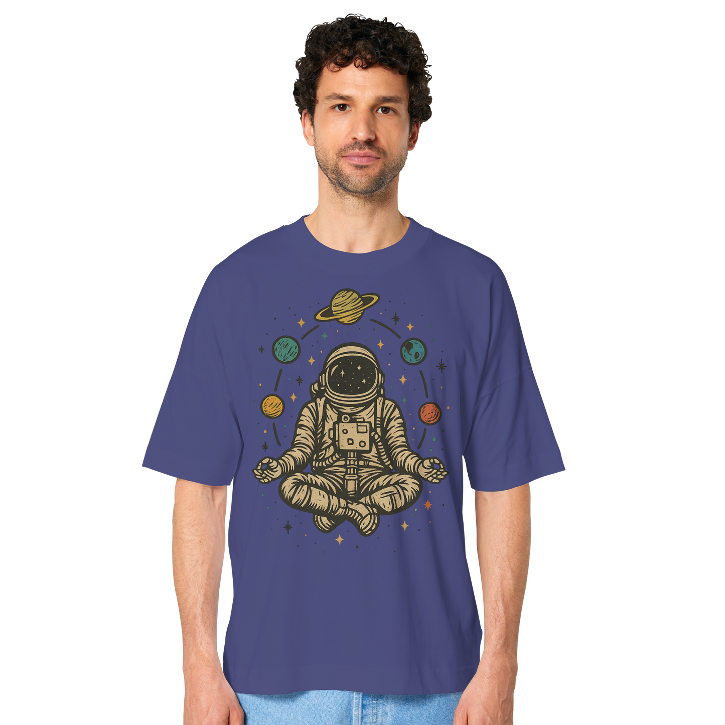 Meditierender Astronaut Zen - Organic Oversize Shirt