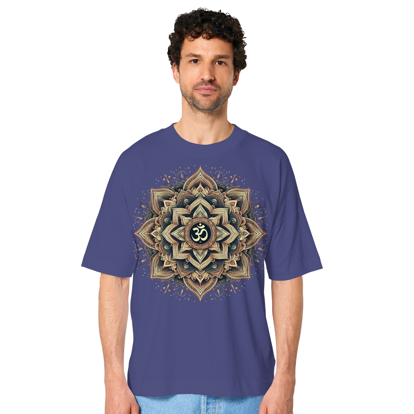 Boho Mandala mit Om - Organic Oversize Shirt
