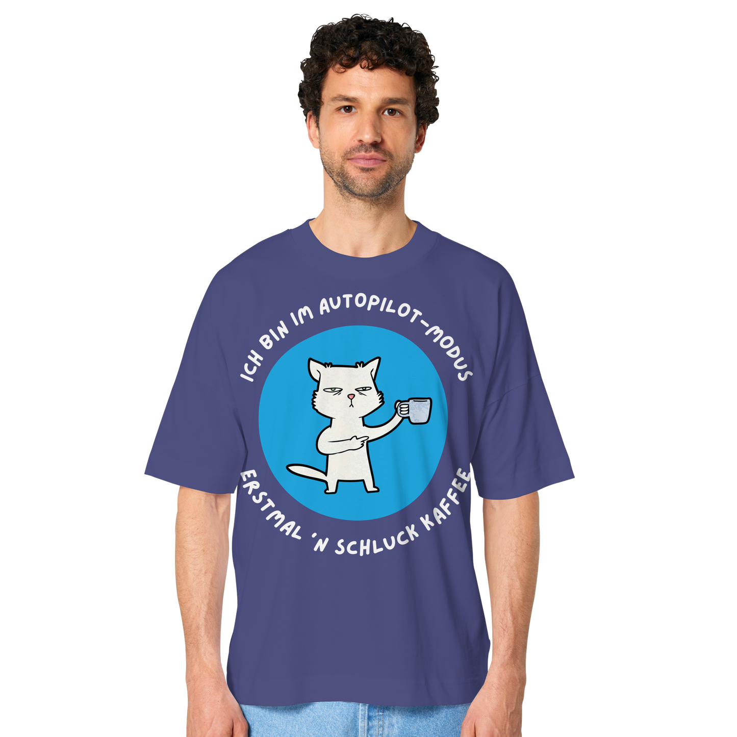 Kaffee Katze - Organic Oversize Shirt