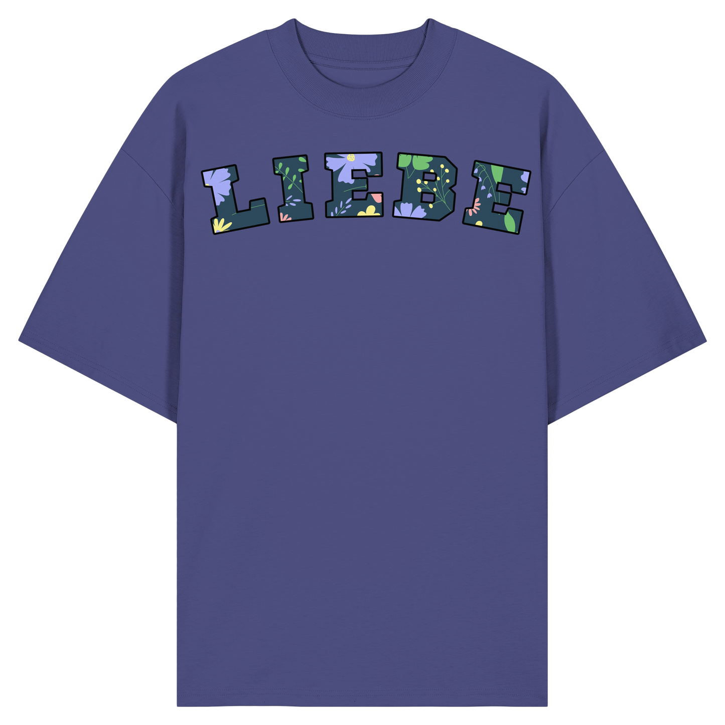 Liebe Floral Pattern - Organic Oversize Shirt