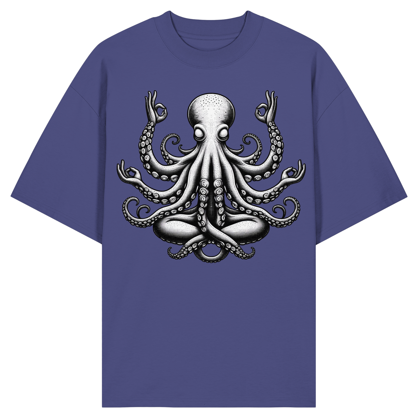 Oktopus in Meditation - Organic Oversize Shirt