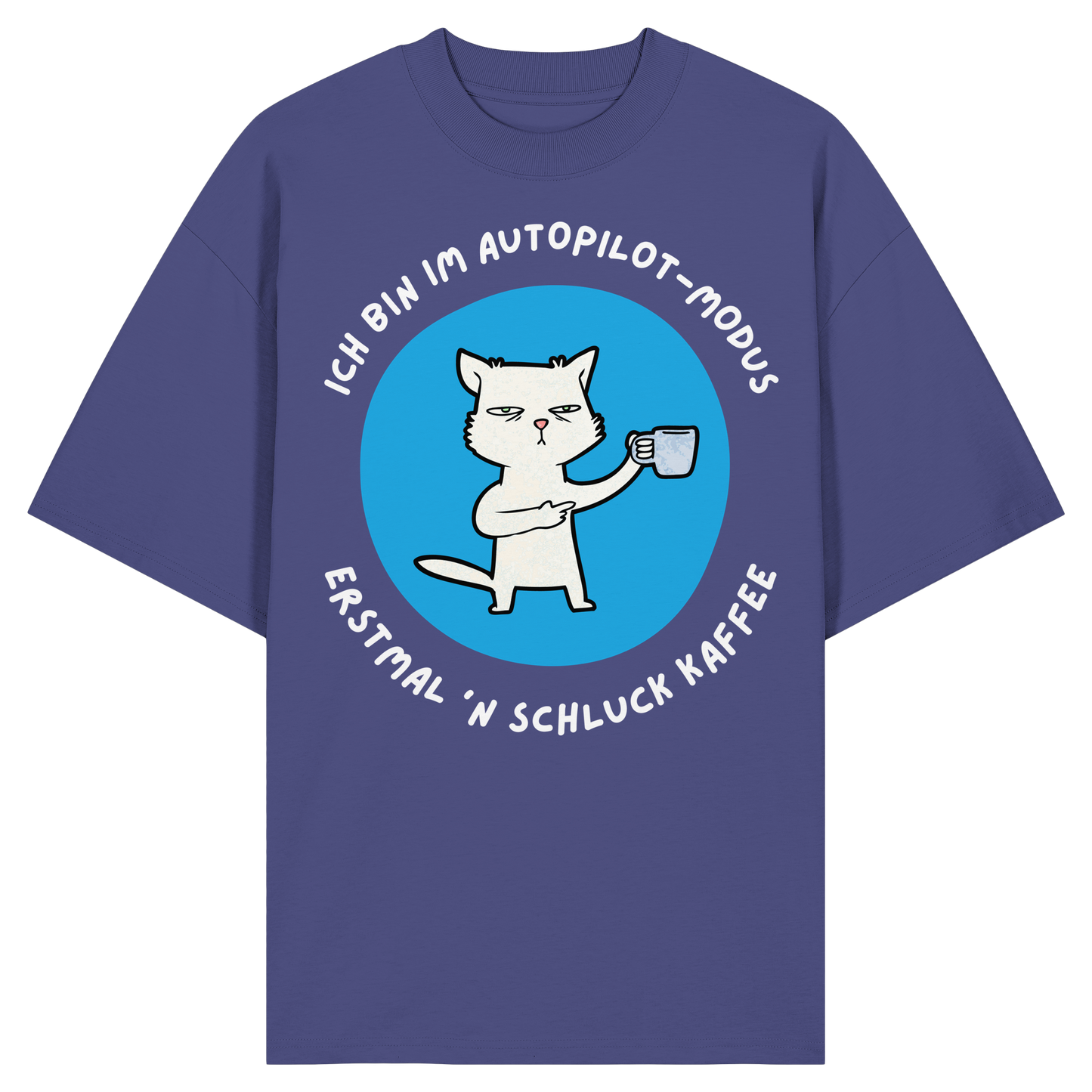 Kaffee Katze - Organic Oversize Shirt