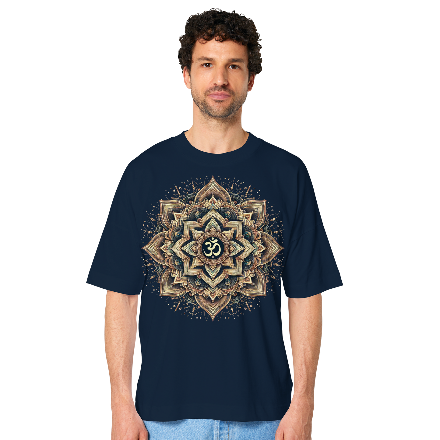 Boho Mandala mit Om - Organic Oversize Shirt