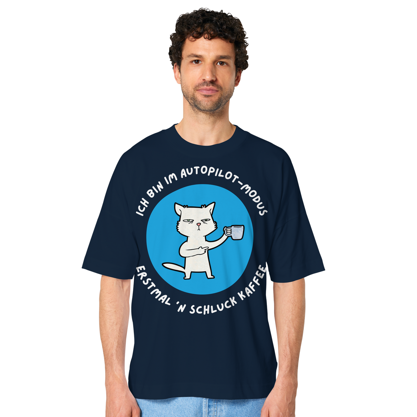 Kaffee Katze - Organic Oversize Shirt