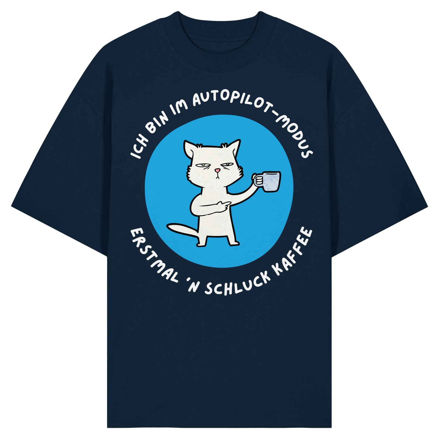 Kaffee Katze - Organic Oversize Shirt