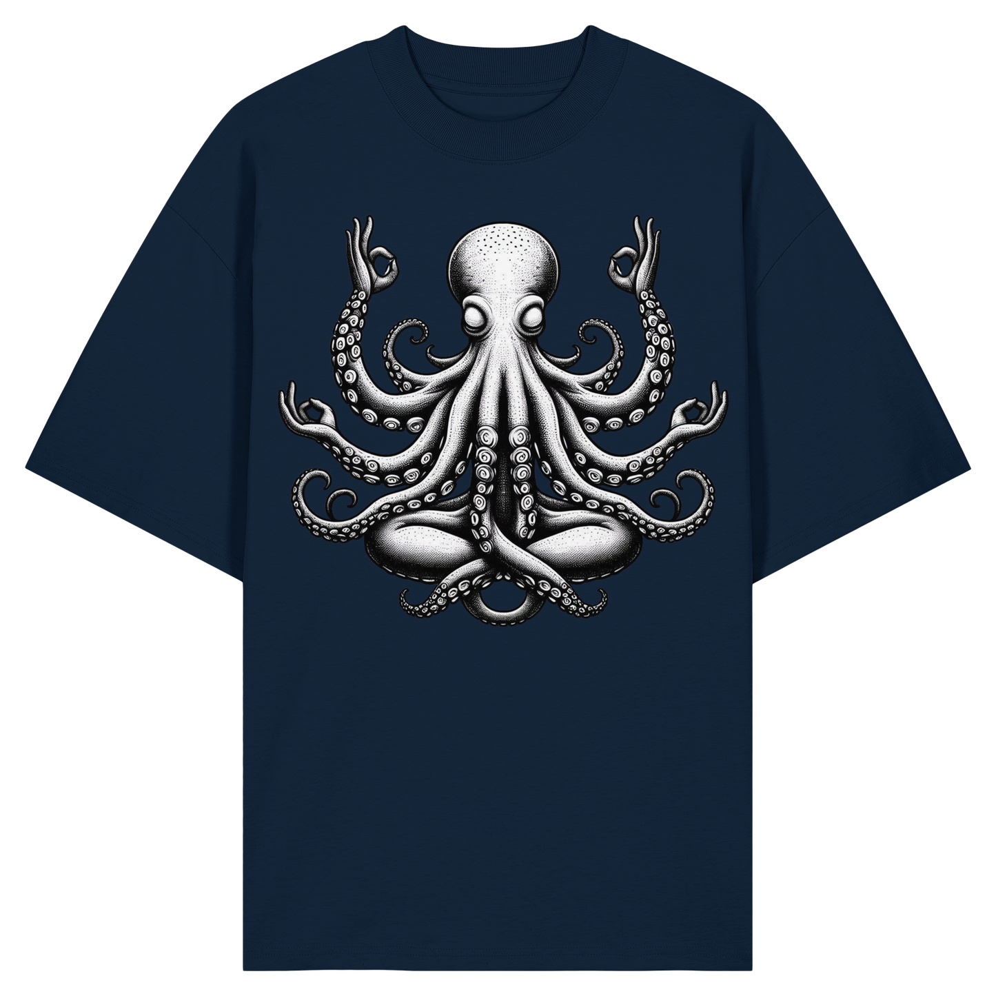 Oktopus in Meditation - Organic Oversize Shirt