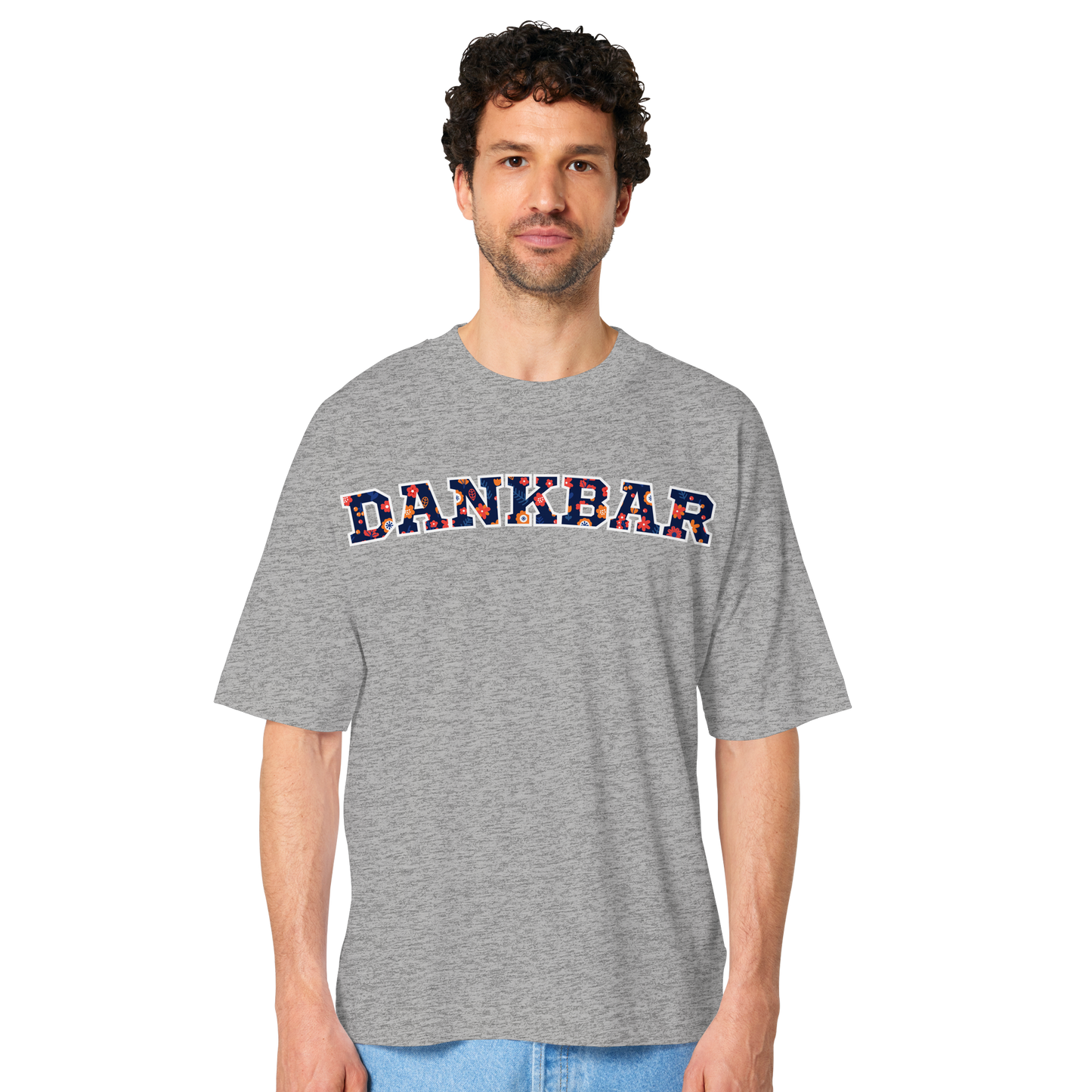 DANKBAR Floral Pattern - Organic Oversize Shirt