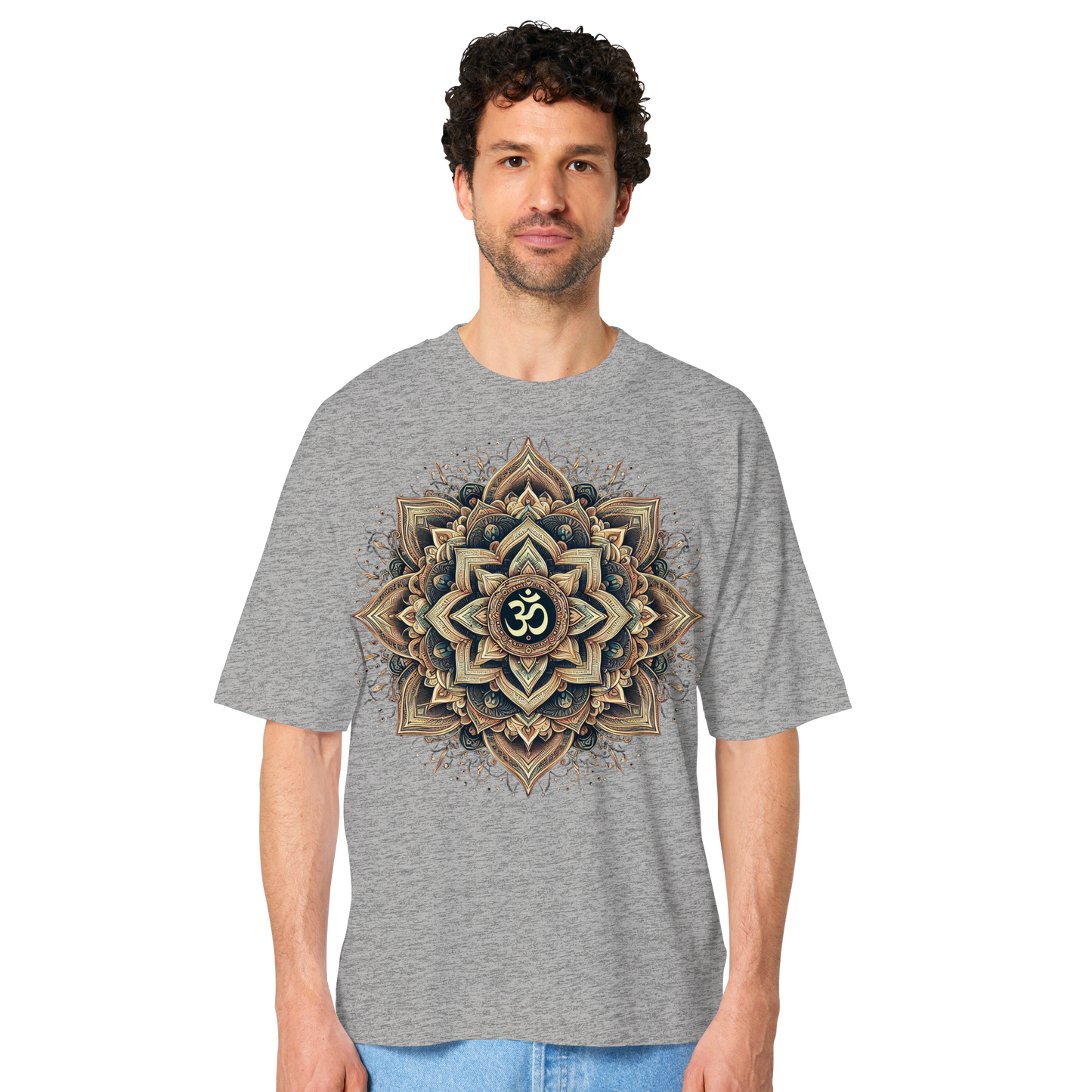Boho Mandala mit Om - Organic Oversize Shirt