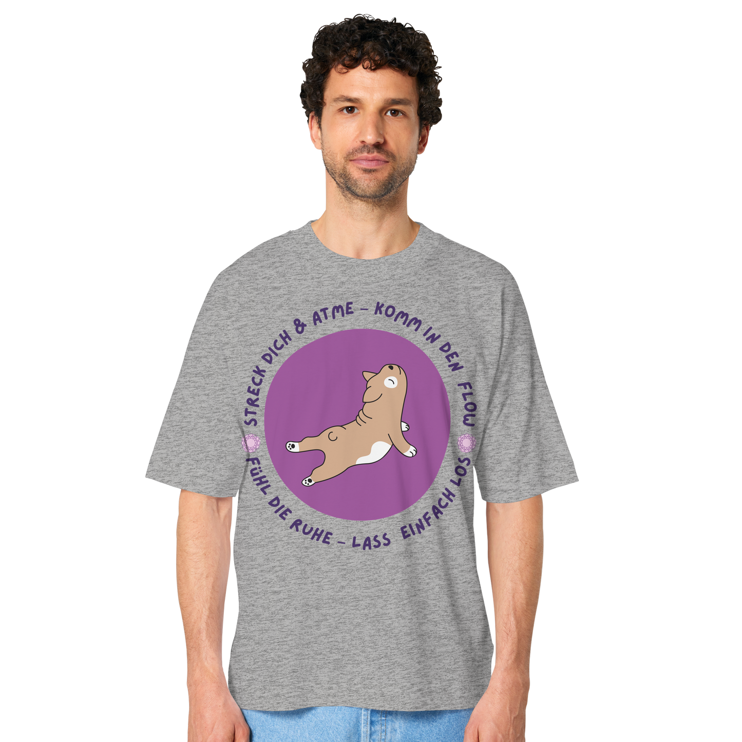 Yoga Frenchie  - Organic Oversize Shirt