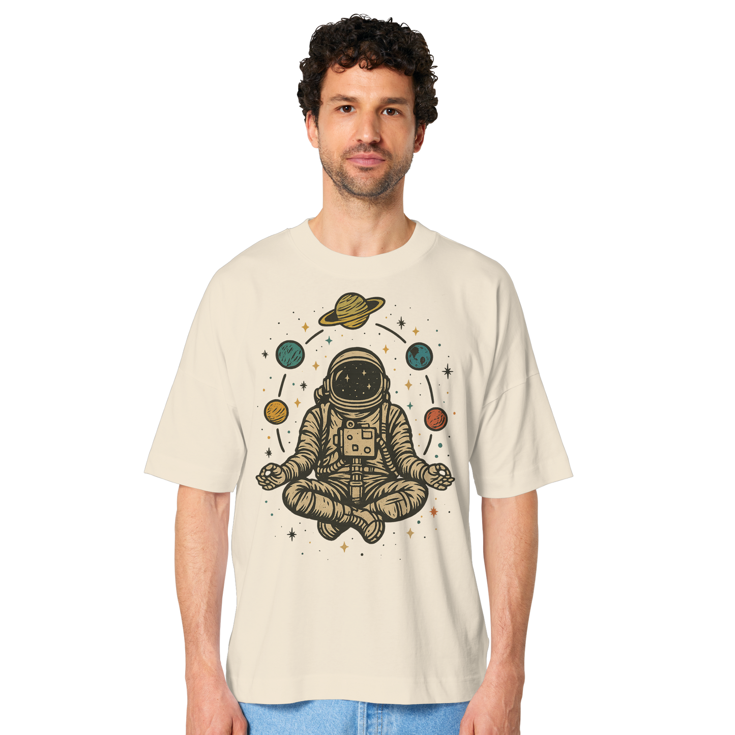 Meditierender Astronaut Zen - Organic Oversize Shirt