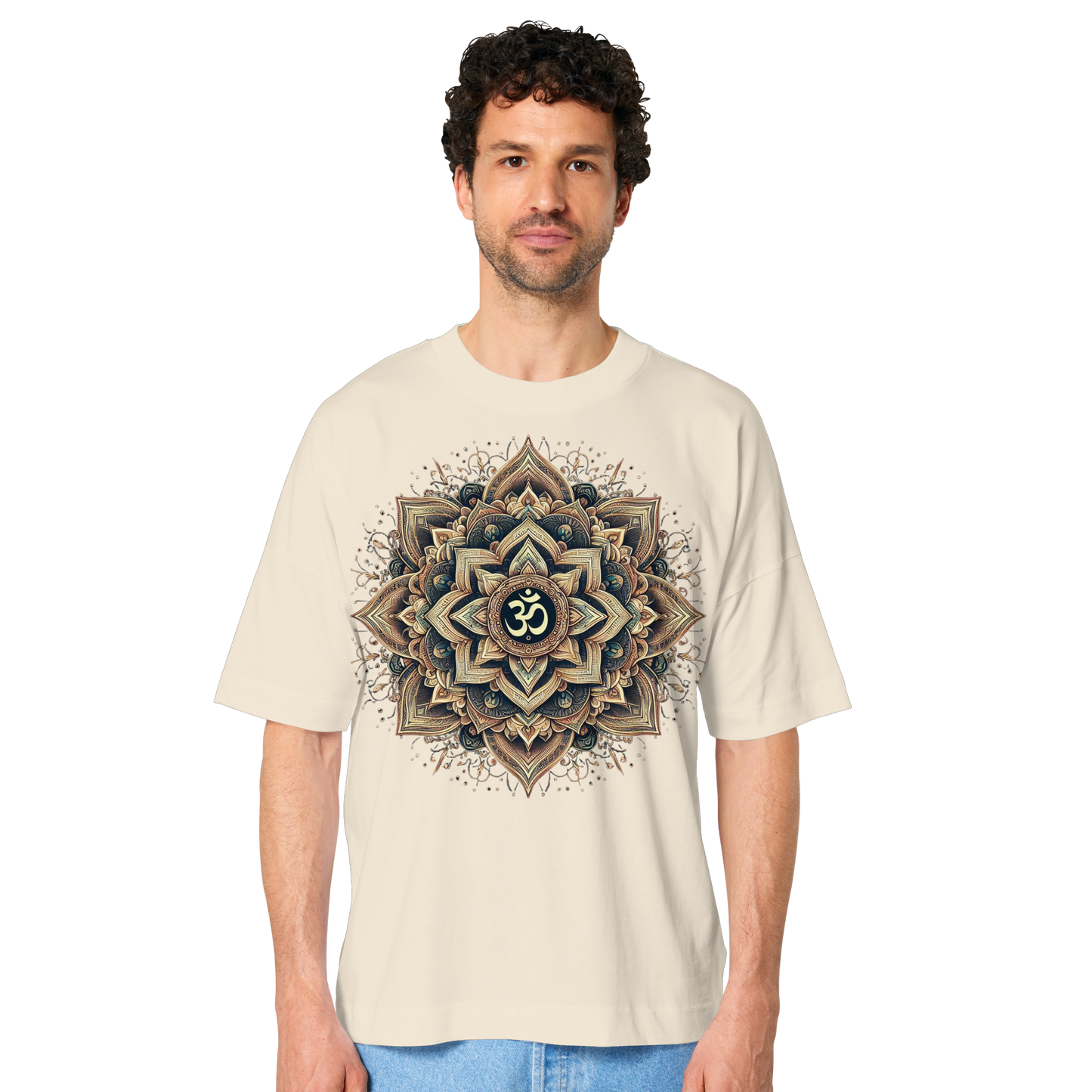Boho Mandala mit Om - Organic Oversize Shirt
