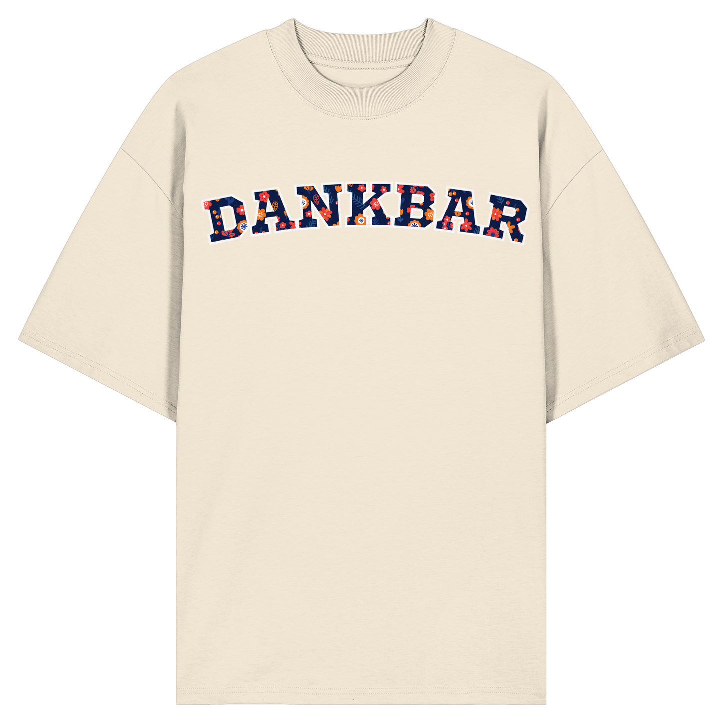 DANKBAR Floral Pattern - Organic Oversize Shirt