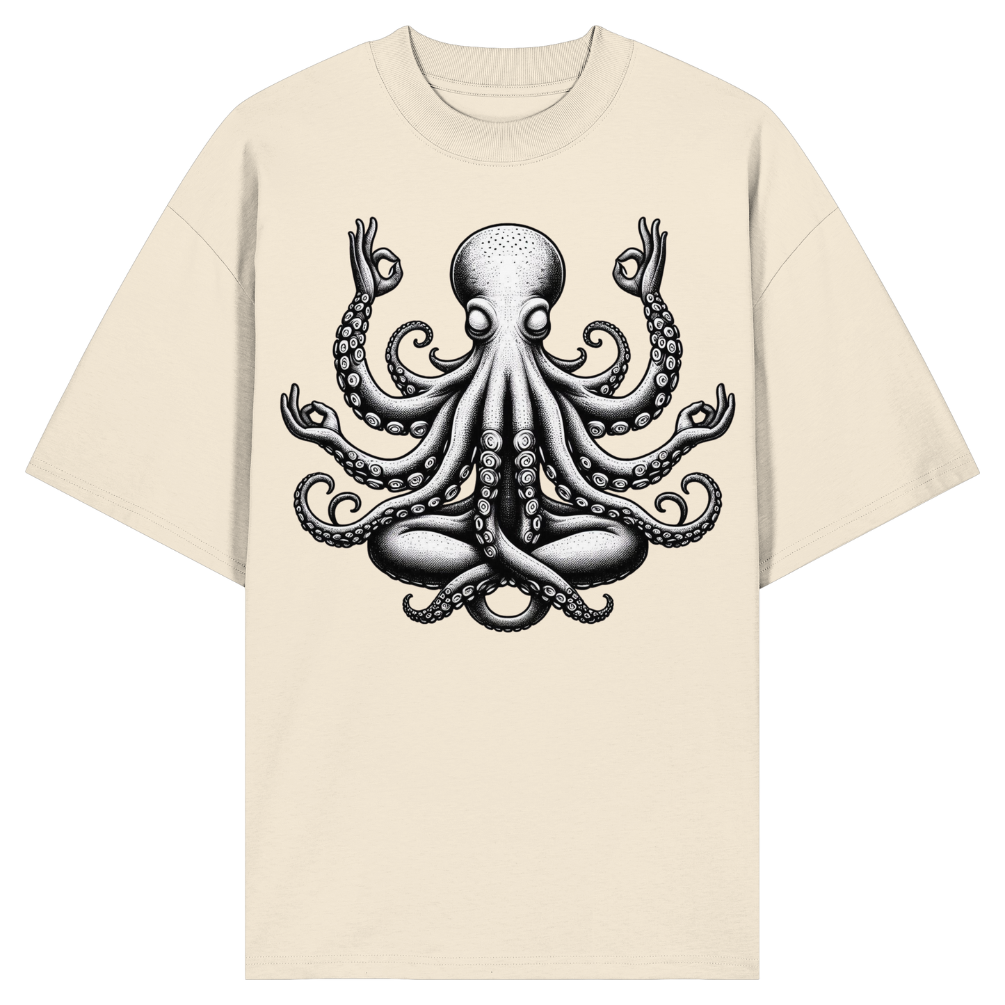 Oktopus in Meditation - Organic Oversize Shirt