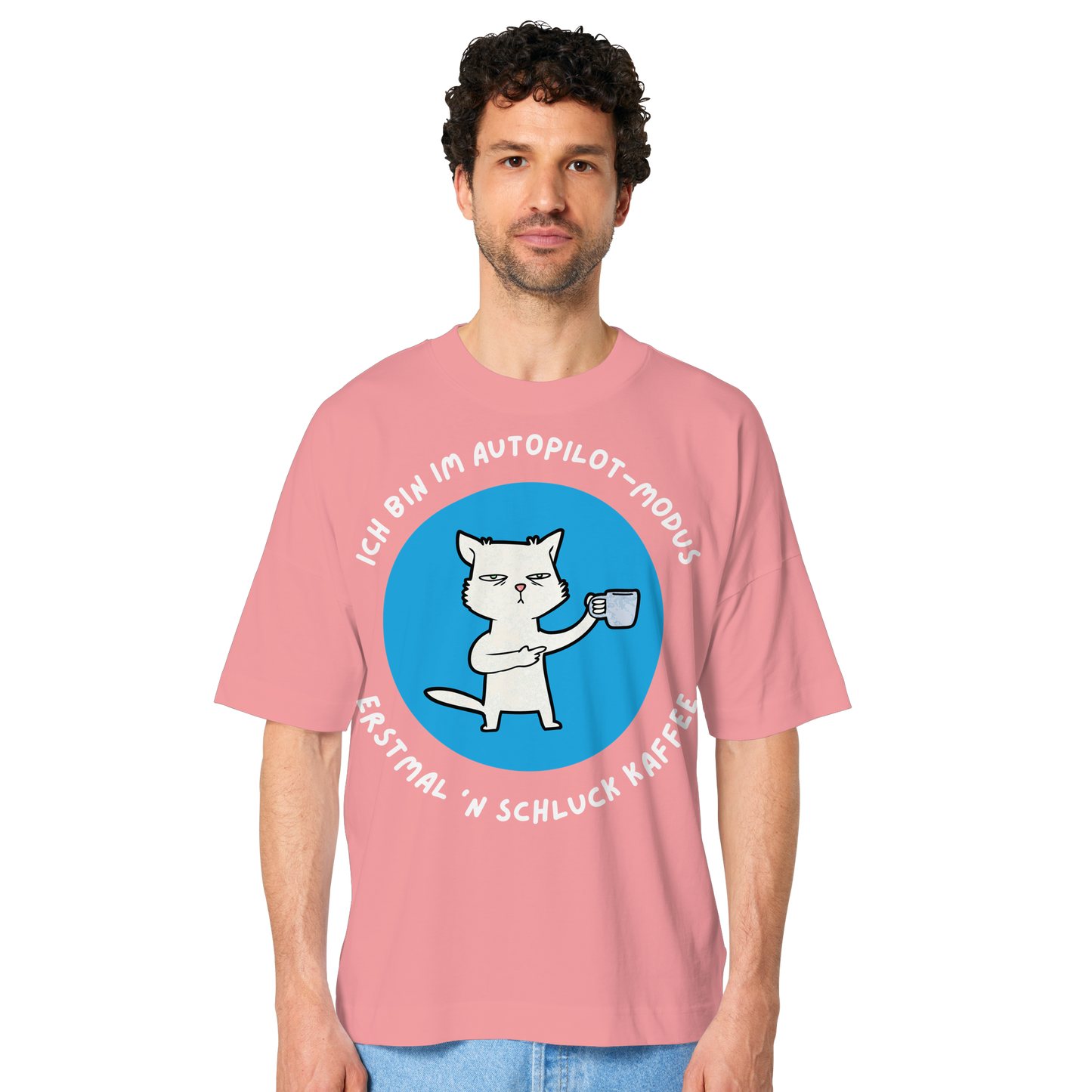 Kaffee Katze - Organic Oversize Shirt